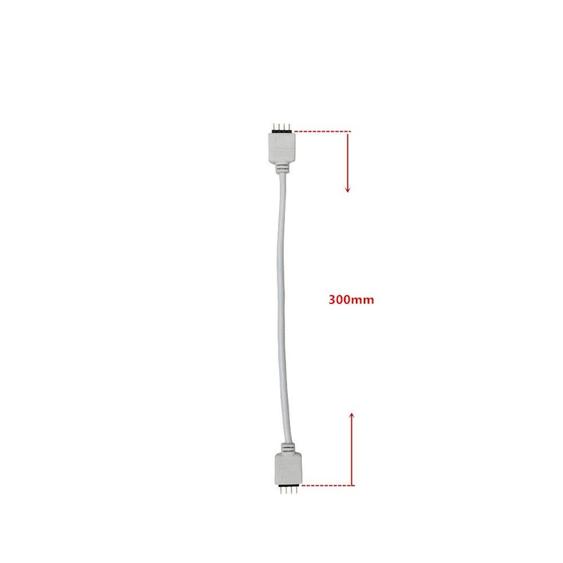 HUALAND 15pcs White 0.3M 0.98ft 4 Color RGB Extension Cable LED Strip Connector LED Connectorï¼ŒRGB Extenderï¼Œled Strip Jumperï¼Œ for SMD 5050 3528 2835 RGB LED Light Strip - Image 2